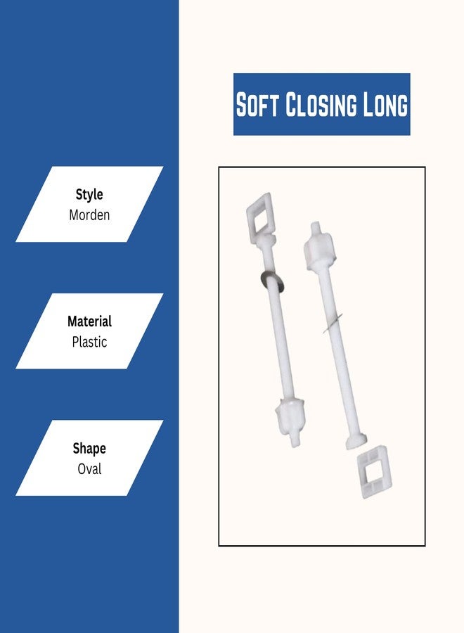 KINIK Soft Closing Long Hinges for Plastic Toilet Seat Cover | 45mm Durable Bathroom Fitting | Smooth & Quiet Close, Easy Installation - Image 4